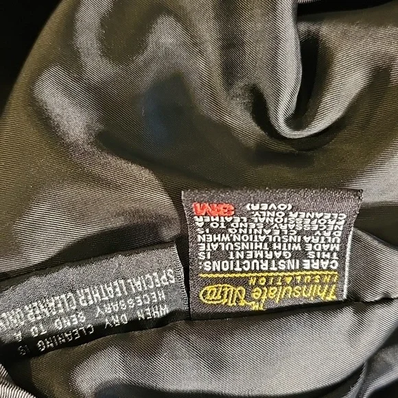 Womens Wilson Leather Experts Collared Leather Bomber Moto Jacket XL - Picture 9 of 10